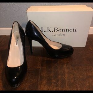 L.K.Bennett Black Patent Leather Heels